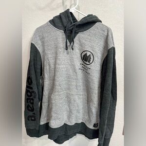 American Eagle Outfitters Gray and Black Sweatshirt Hoodie